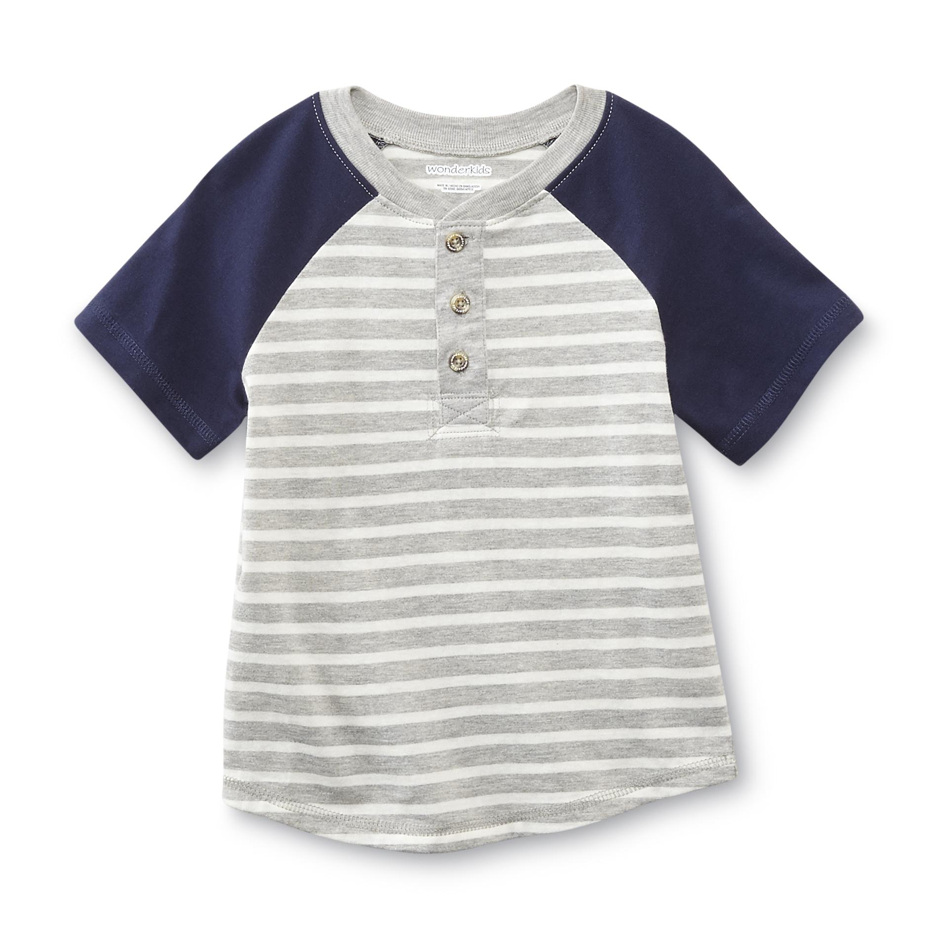 Infant & Toddler Boy's Short-Sleeve Henley Shirt - Striped