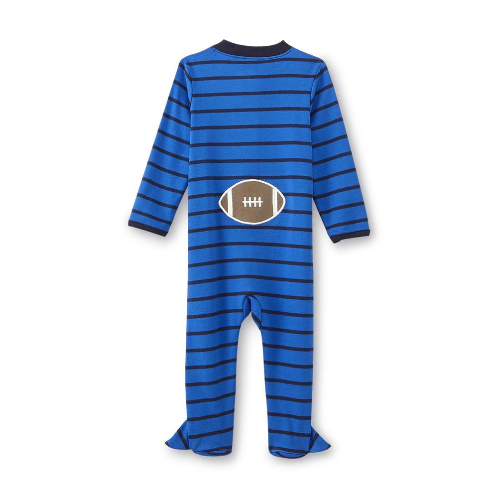 Newborn Boy's Footed Pajamas - Striped