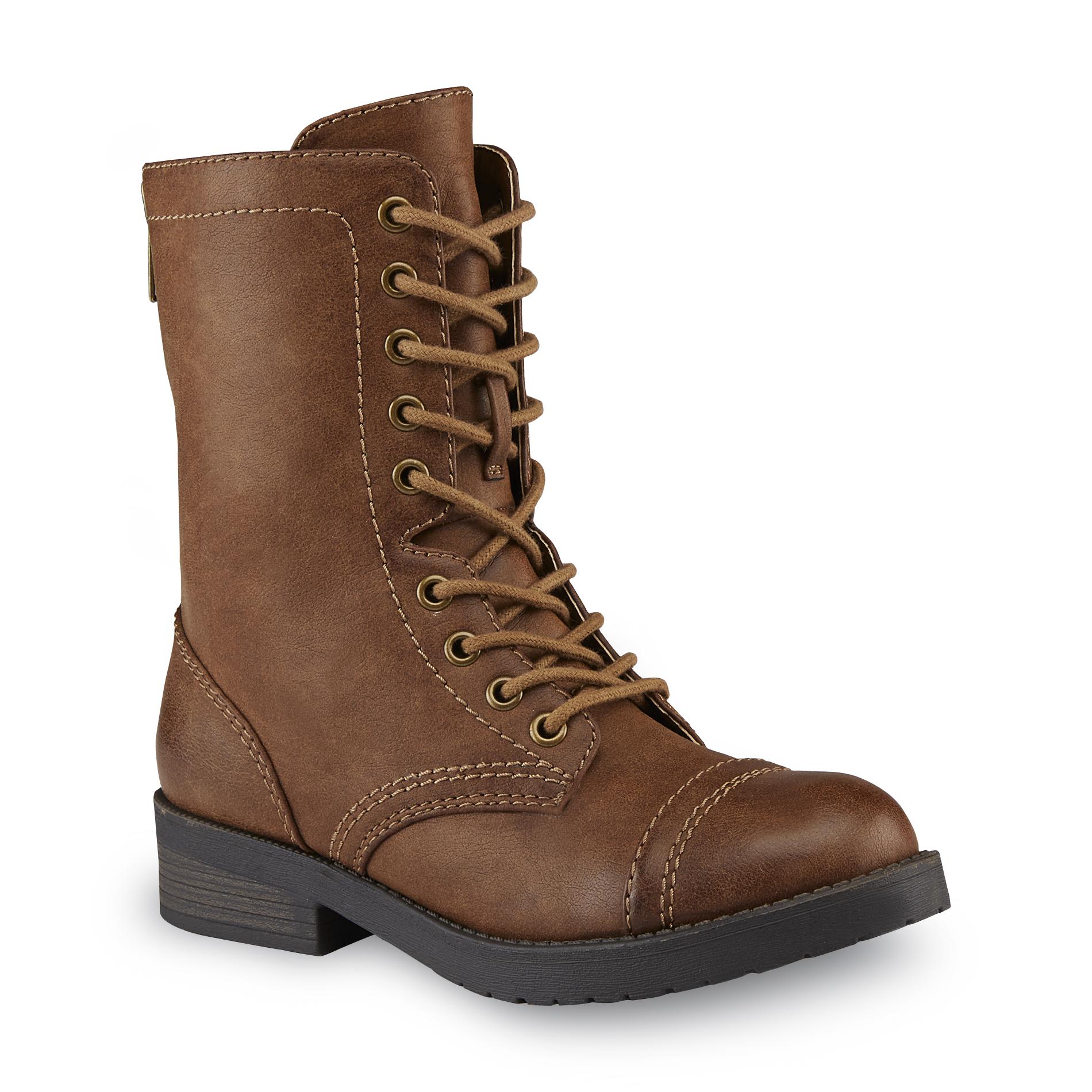 Joe Boxer Women's Alabama Brown MidCalf Combat Boot Shop Your Way