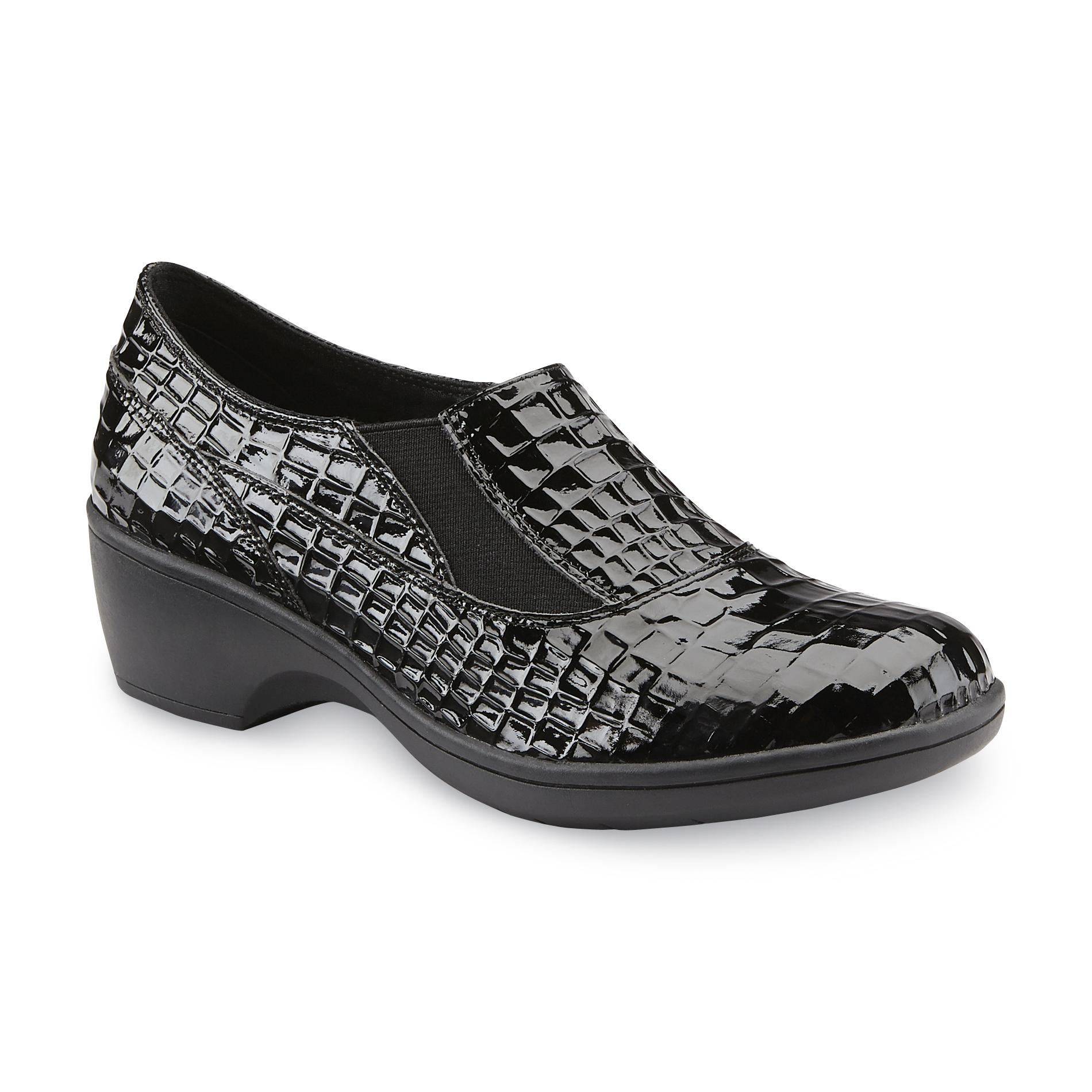 Skechers Women's Flexibles-Divider Black/Mock Croc Clog | Shop Your Way