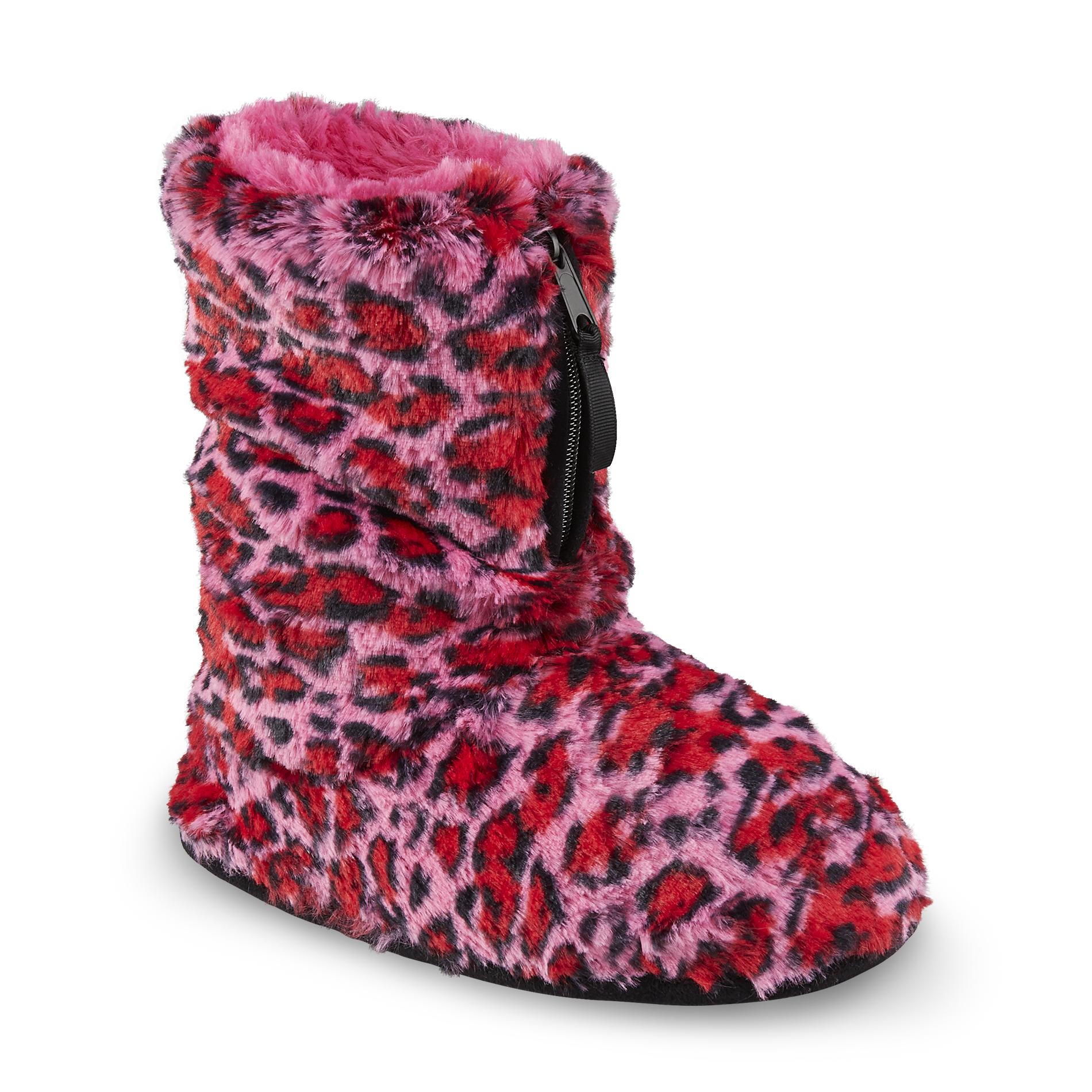 leopard bootie slippers