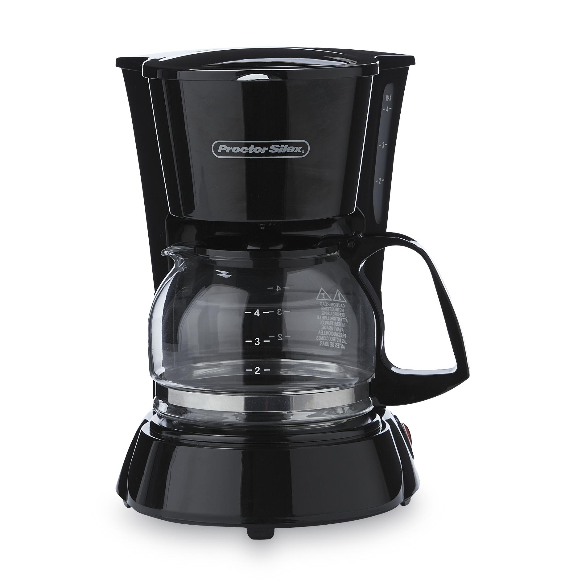 Proctor Silex 48138 4-Cup Coffee Maker Black