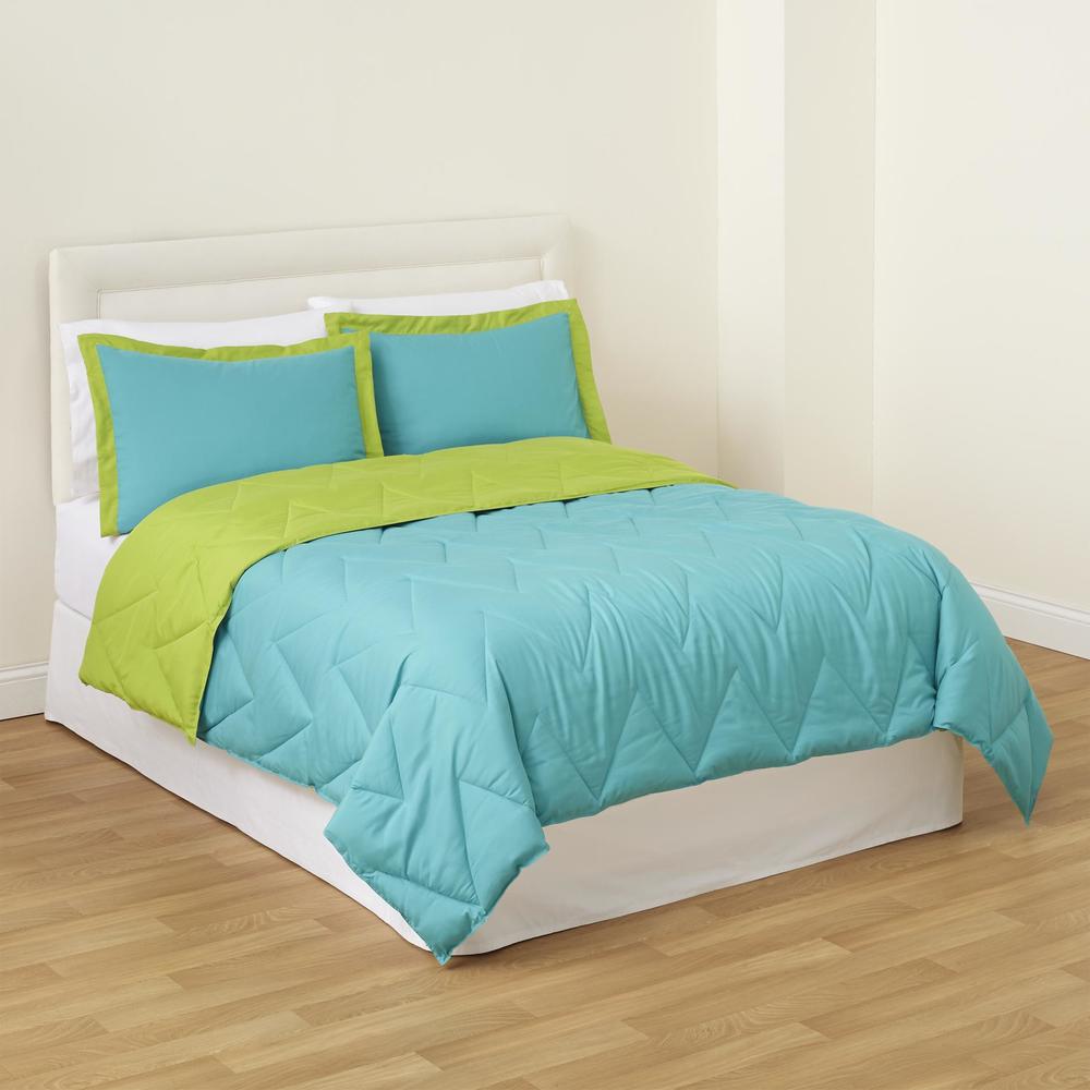 Colorblock Reversible Mini Comforter Set