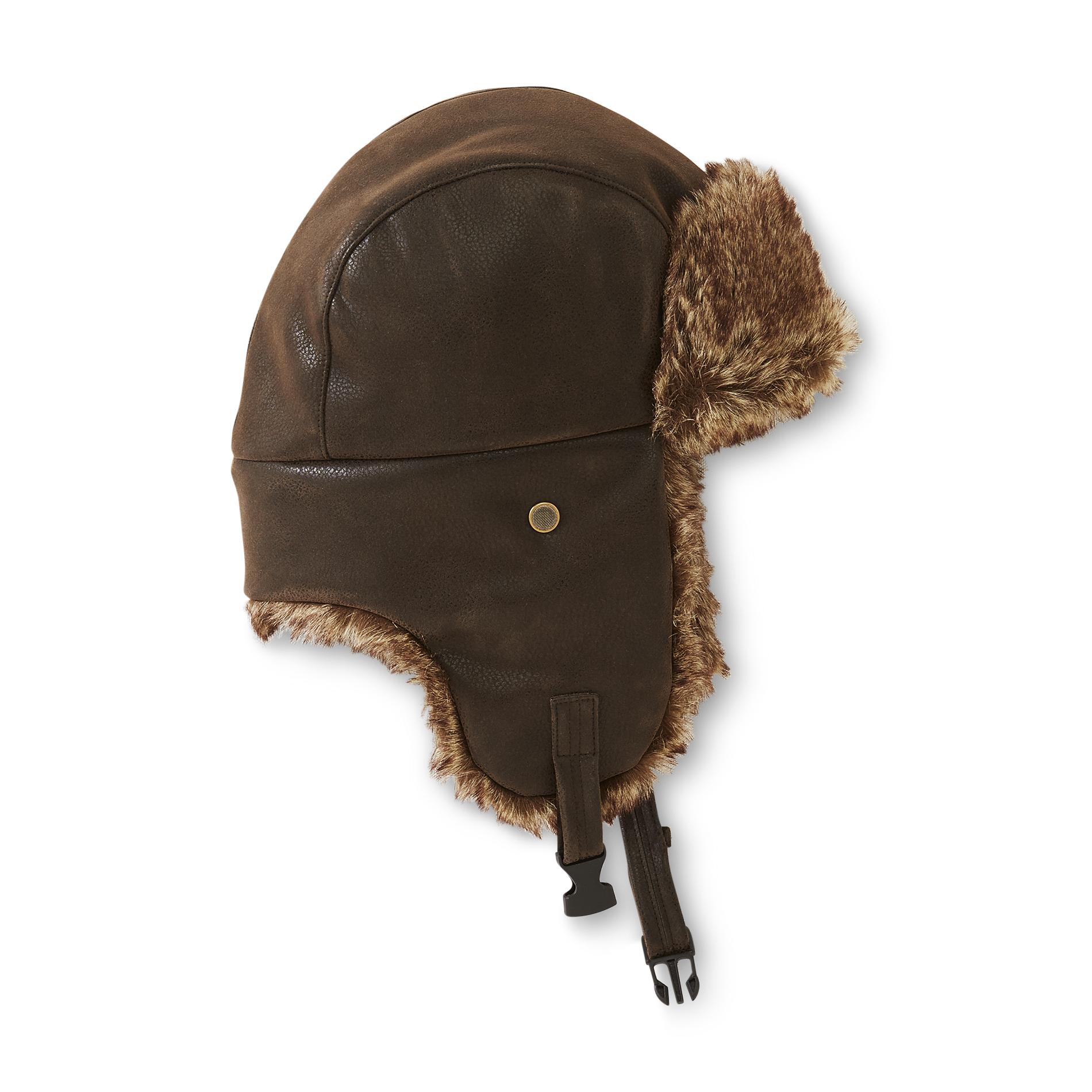 NordicTrack Men's Synthetic Leather Trapper Hat Shop Your Way Online