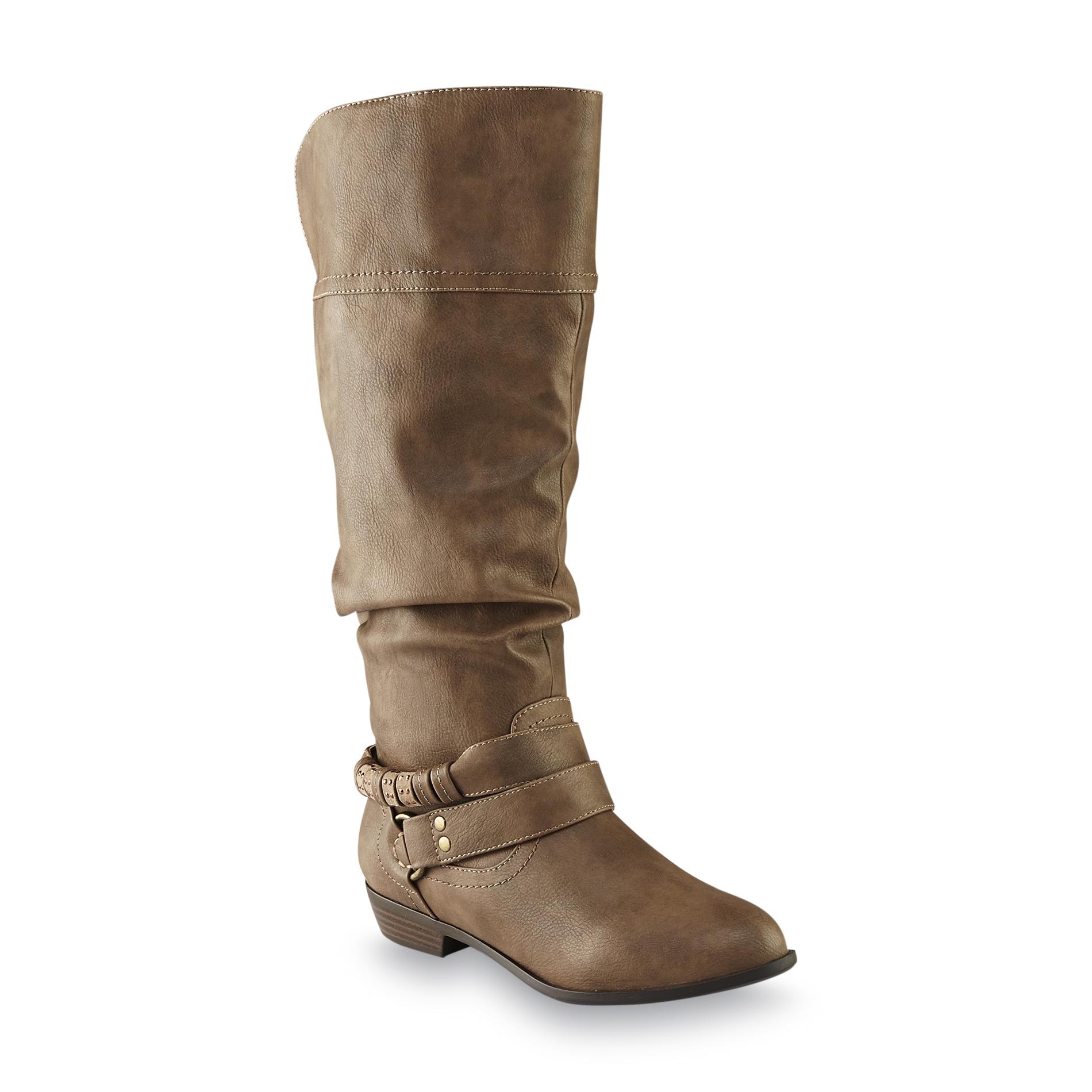 Joe Boxer Women's Zayne Taupe Riding Boot Shop Your Way Online
