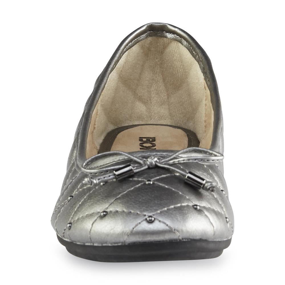 Women's Ginette Pewter Quilted Ballet Flat