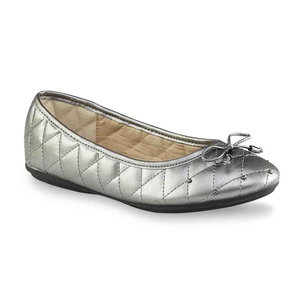 Women's Ginette Pewter Quilted Ballet Flat