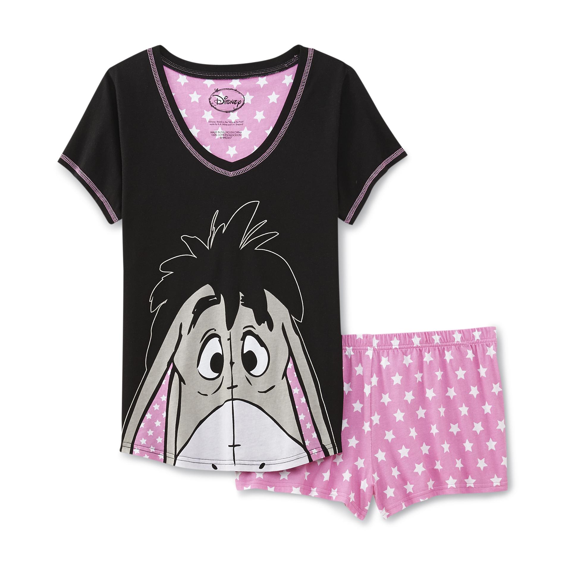 Disney Eeyore Women's Pajama Shirt & Shorts