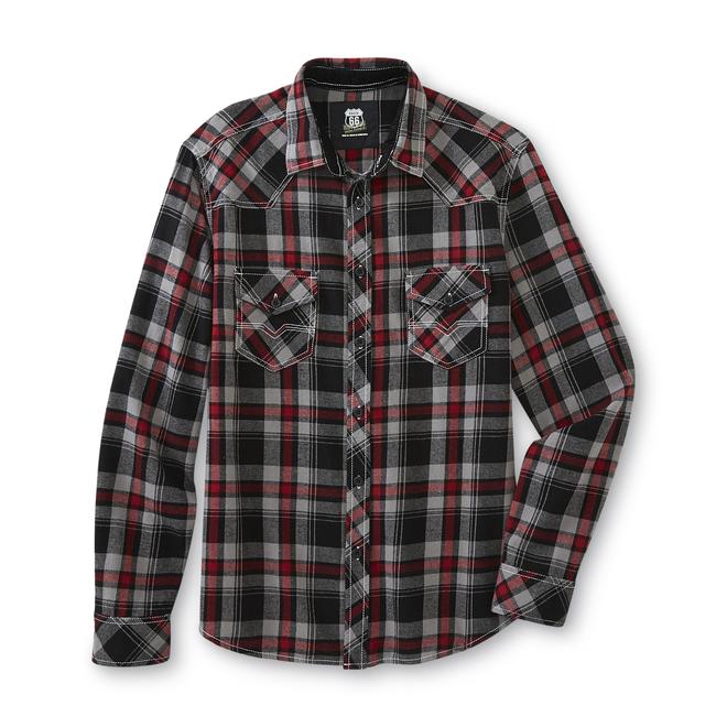 Route 66 Men's Embroidered Flannel Shirt Clothing, Shoes & Jewelry