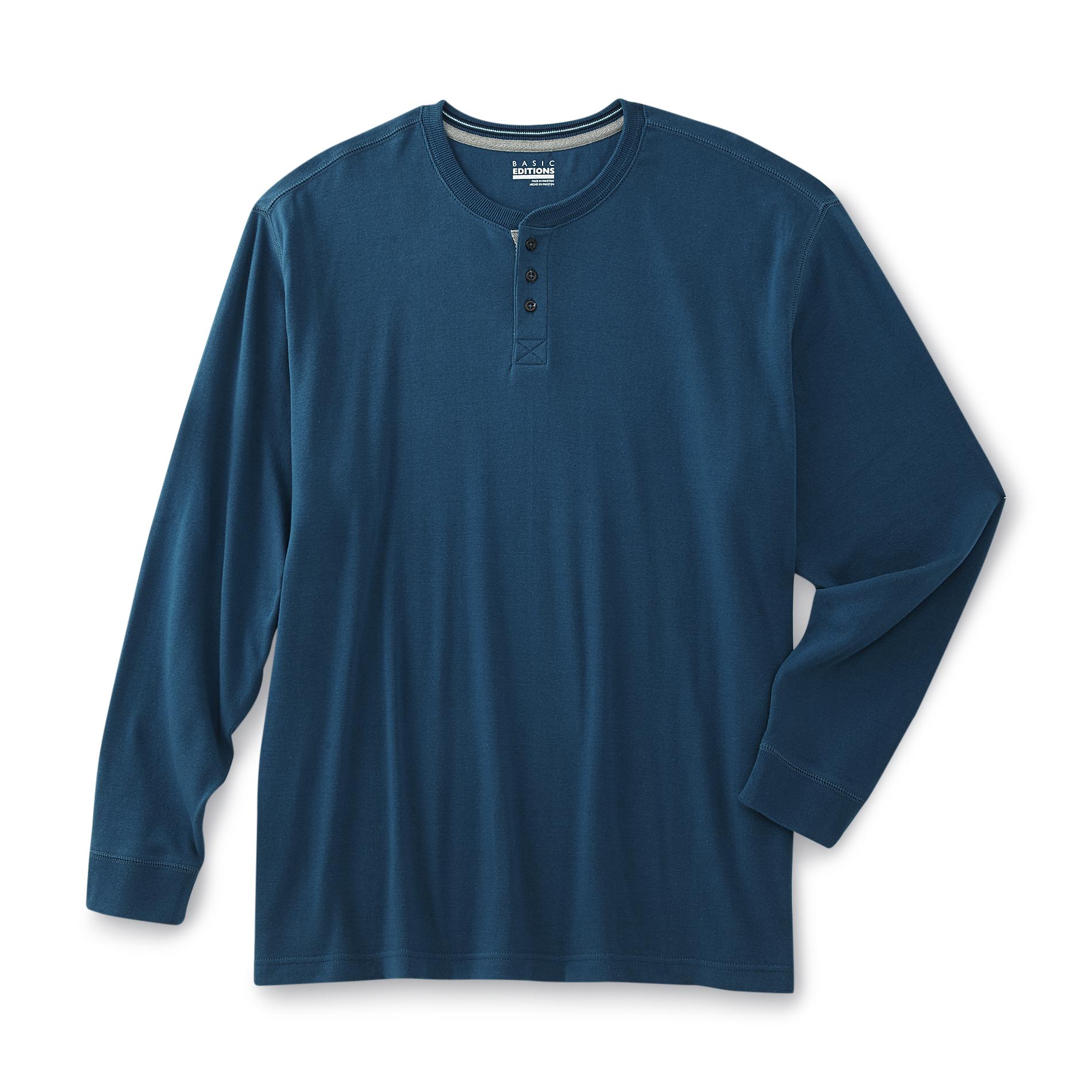 Basic Editions Men's Big & Tall Henley Shirt Clothing, Shoes