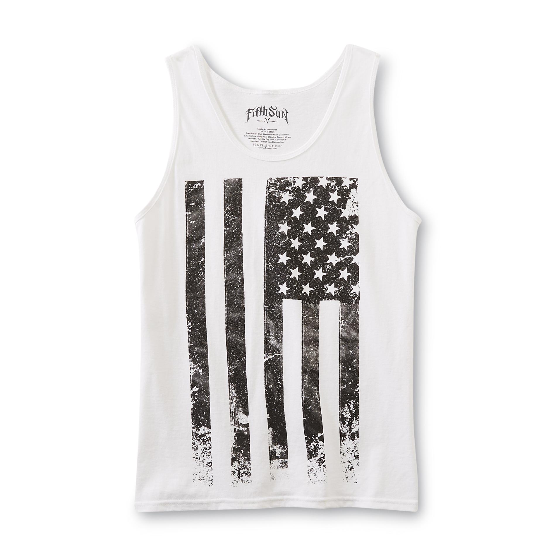 Men's Graphic Tank Top Distressed Flag