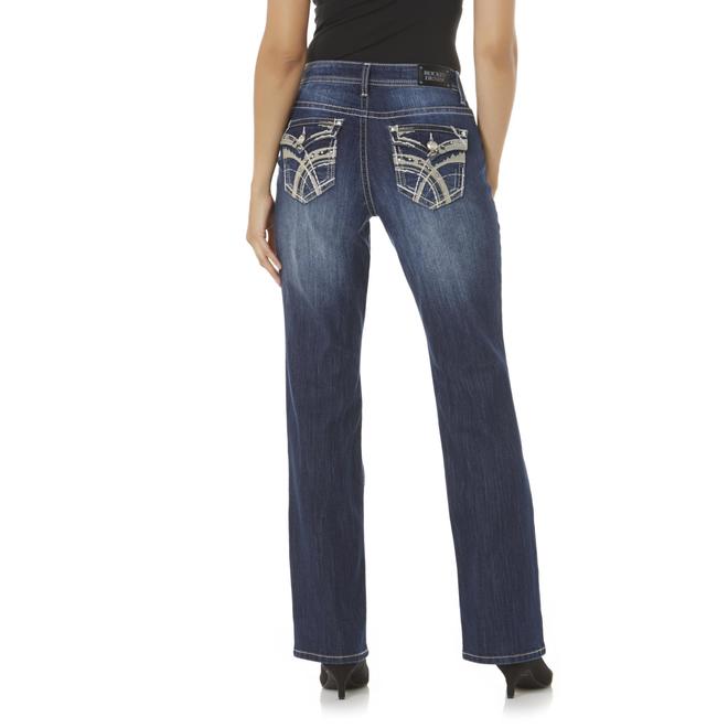 Rockin Denim Women's Embellished Bootcut Jeans Medium Wash