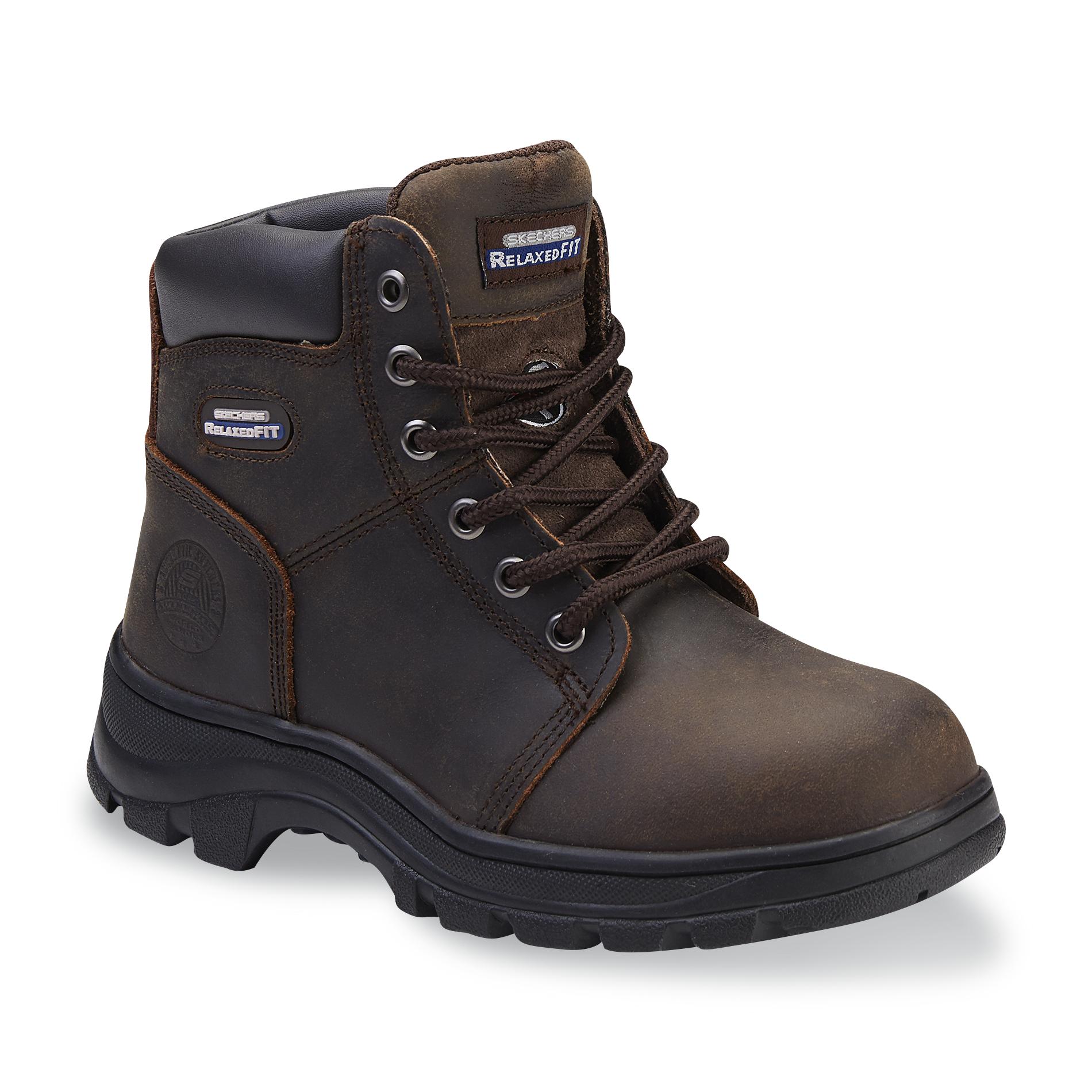 Skechers Work Women's Peril Brown Relaxed Fit Work Boot