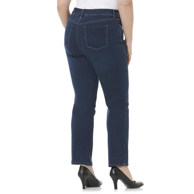 Gloria Vanderbilt Women's Plus Bridget Slim Leg Jeans - Dark Wash
