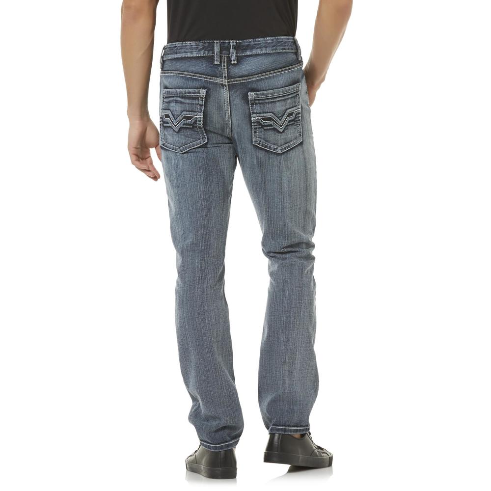 Men's Premium Denim Straight Leg Jeans - Sandblasted