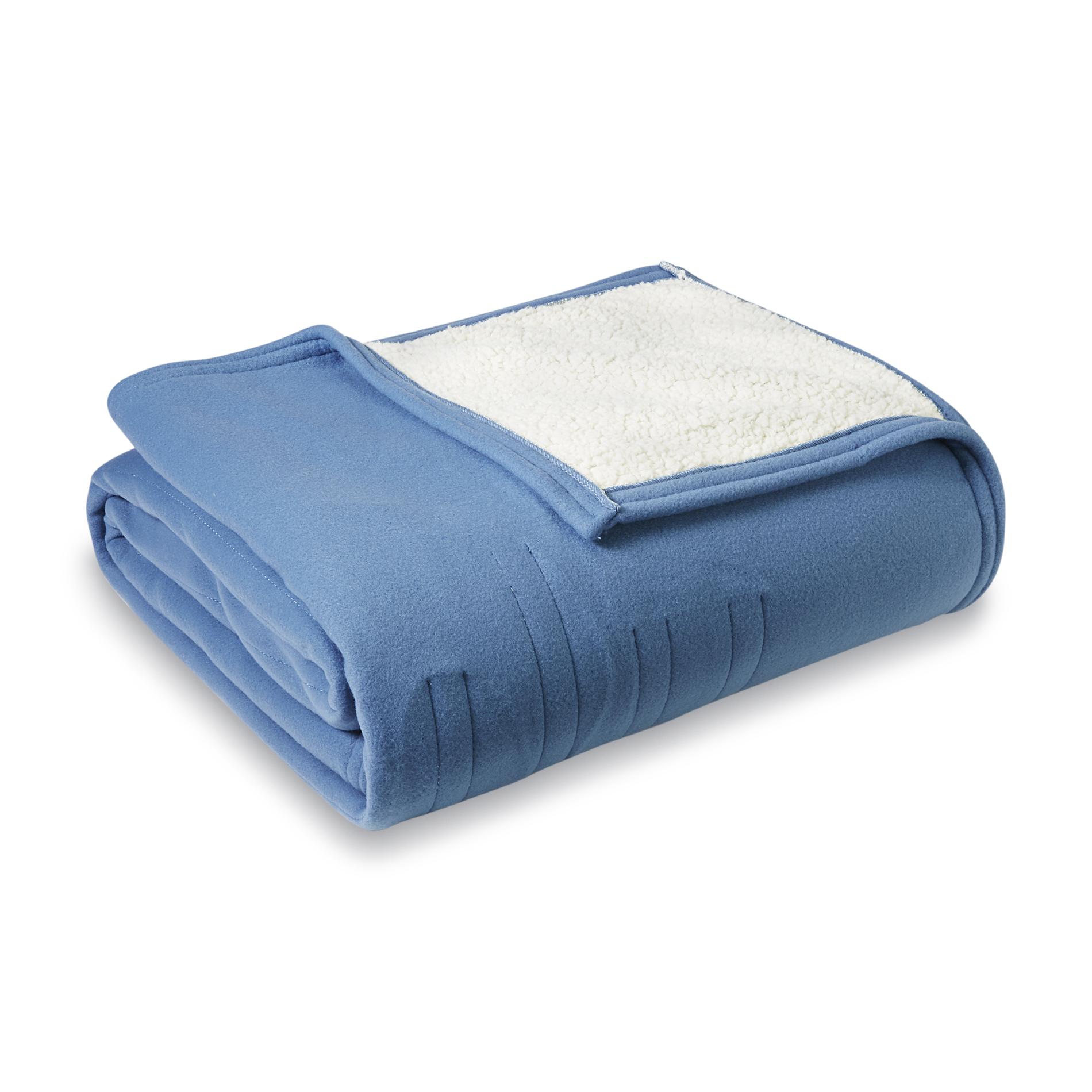 Cannon Faux Sherpa Fleece Heated Blanket Shop Your Way Online