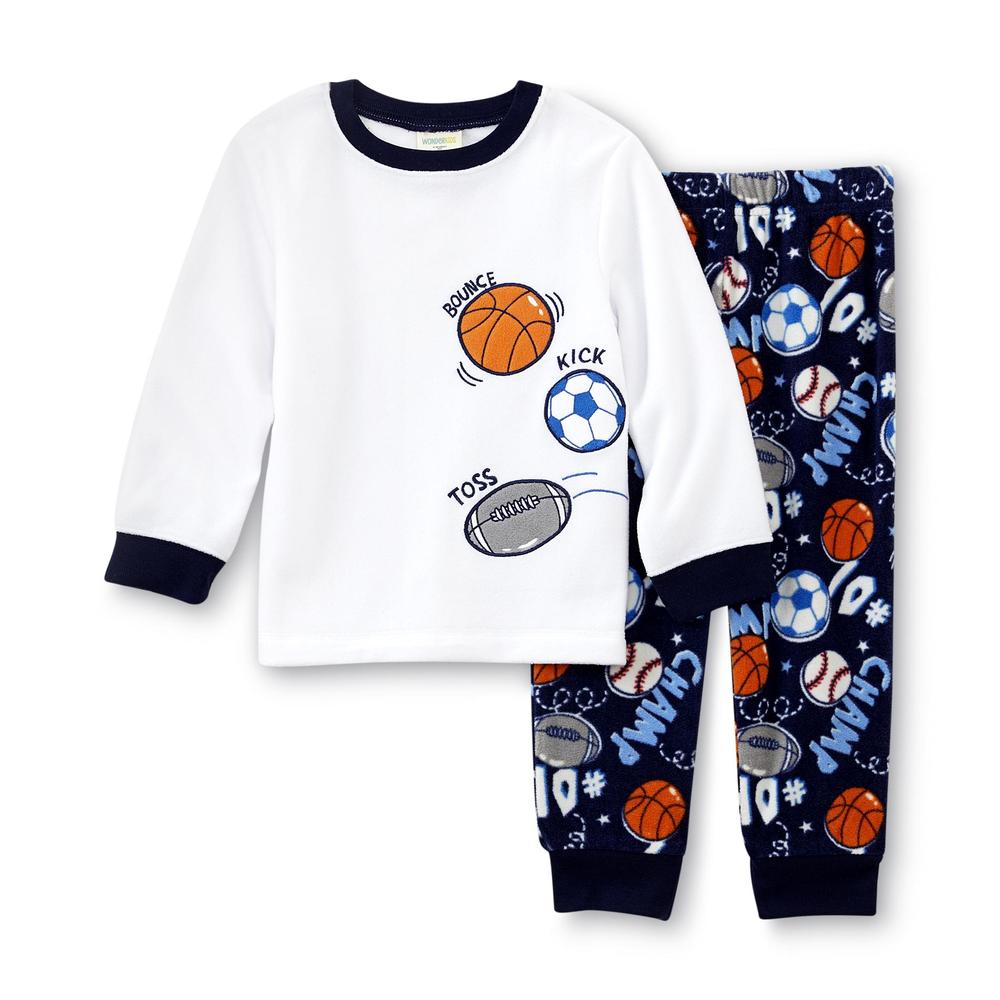 Infant & Toddler Boy's Microfleece Pajama Top & Pants - Sports