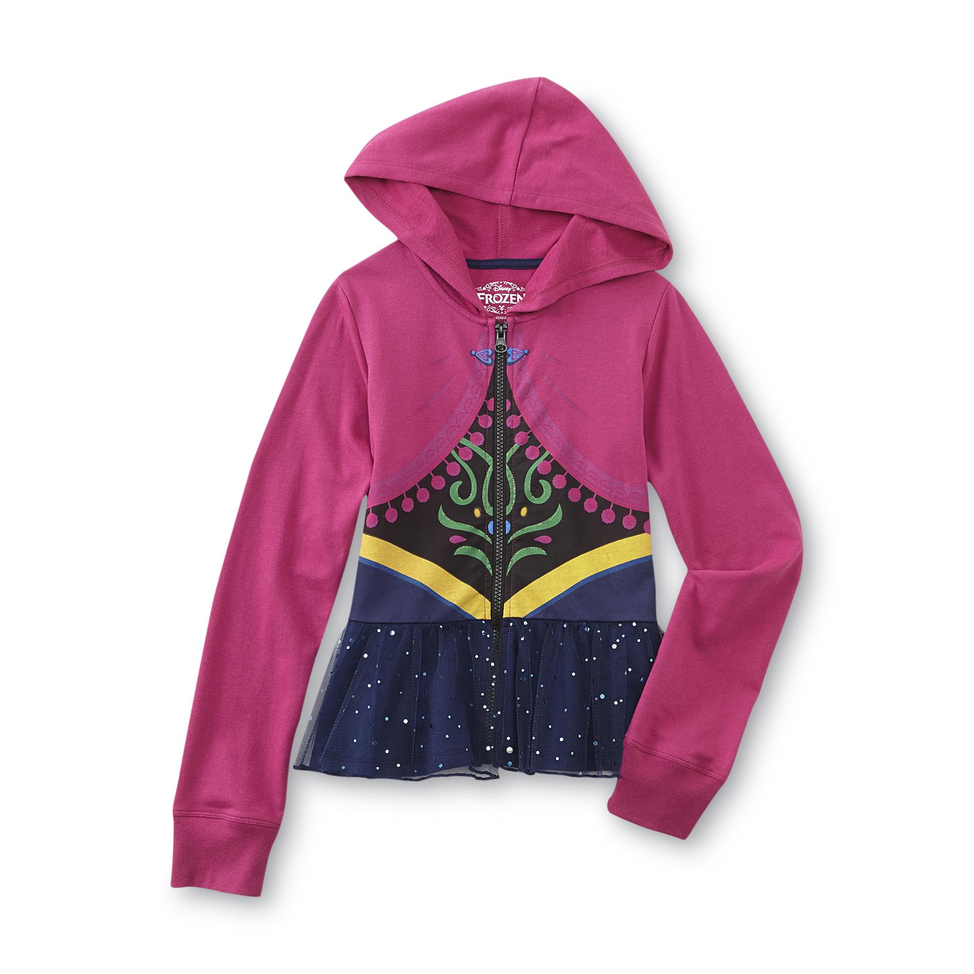 Disney Frozen Girl's Hoodie Jacket Princess Anna