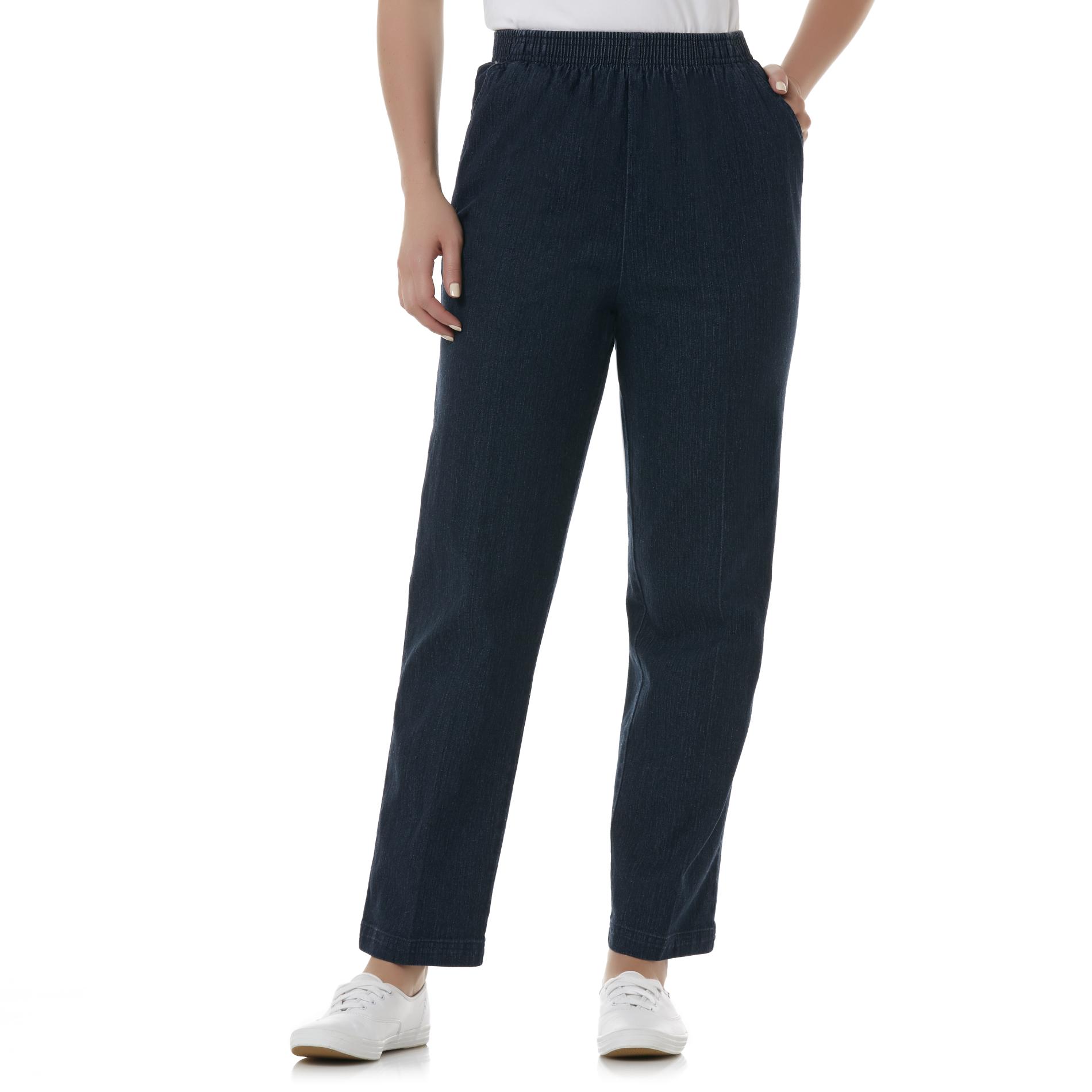 Elastic Waist Denim Jeans