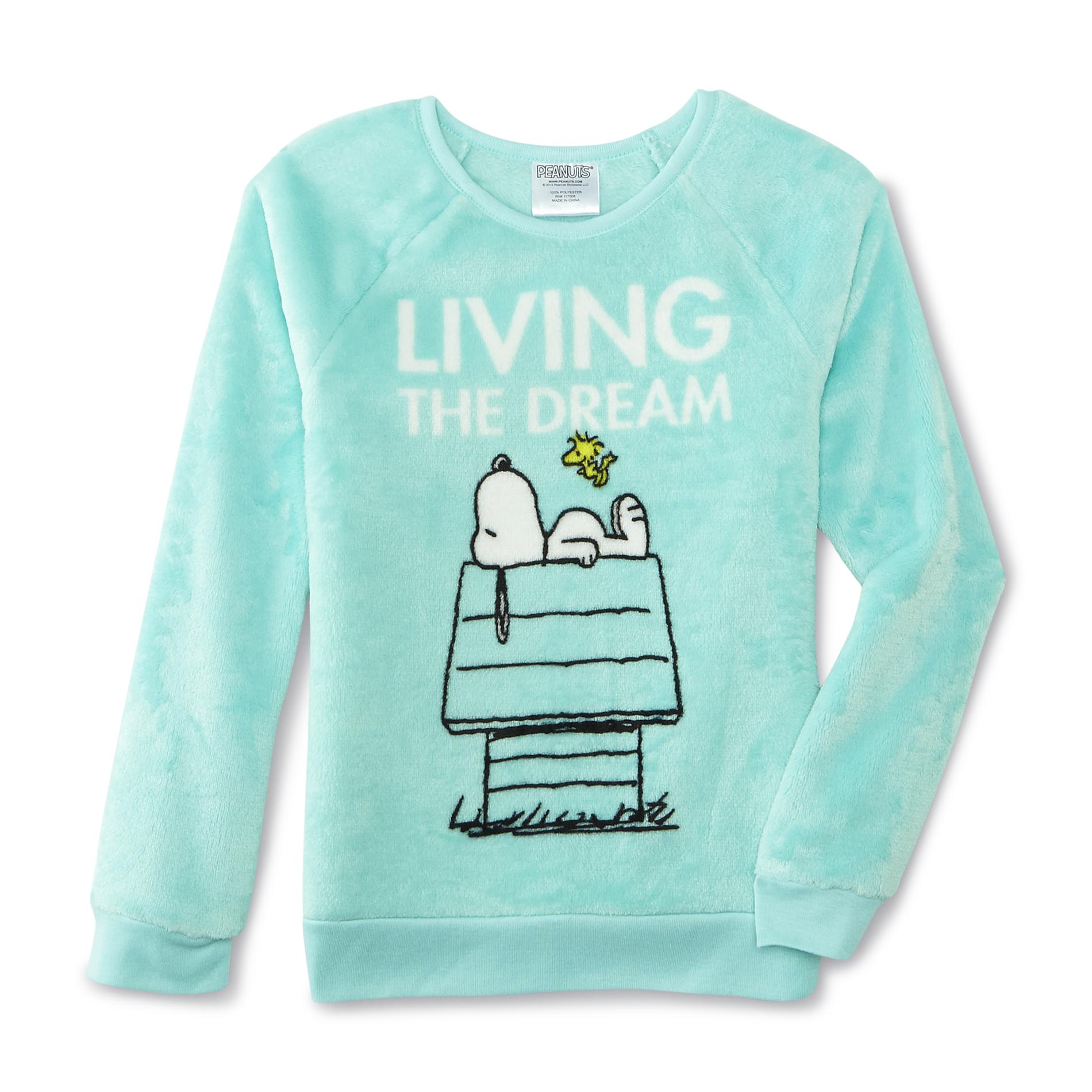 Girl's Plush Fleece Sweatshirt - Snoopy
