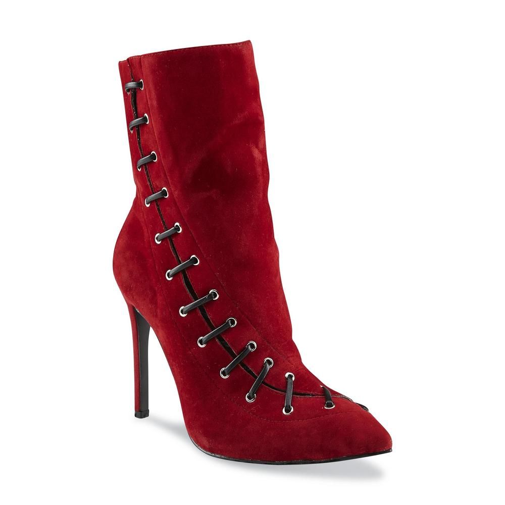 Penny Loves Kenny Women's Stitch Red Ankle Bootie