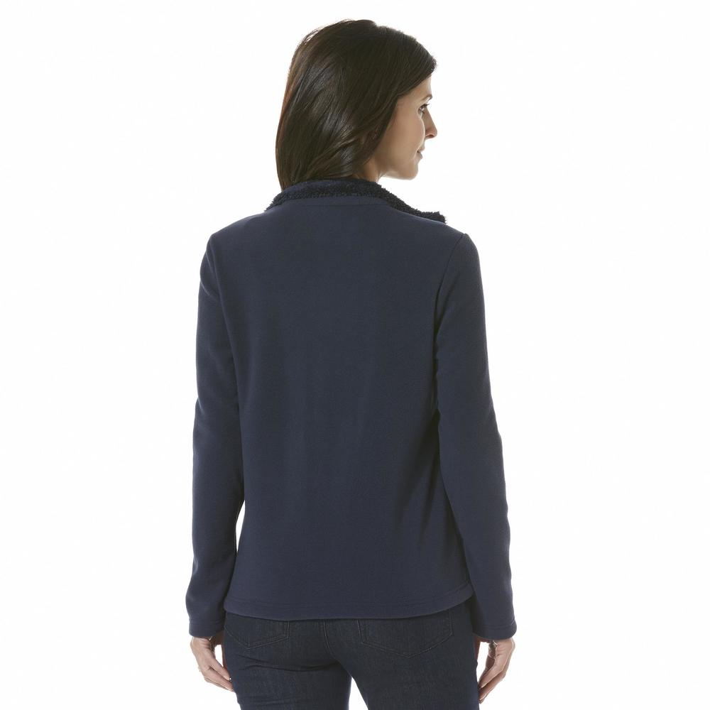 Women's Fleece Jacket - Poinsettia