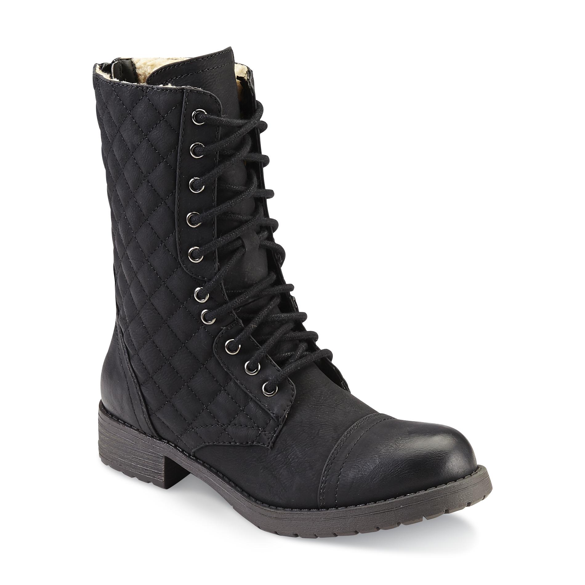 Joe Boxer Women's Atlas Black Quilted Boot Shop Your Way Online