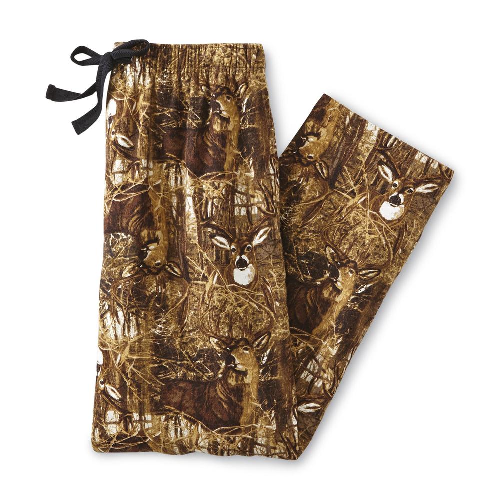 Men's Big & Tall Flannel Pajama Pants - Deer Print