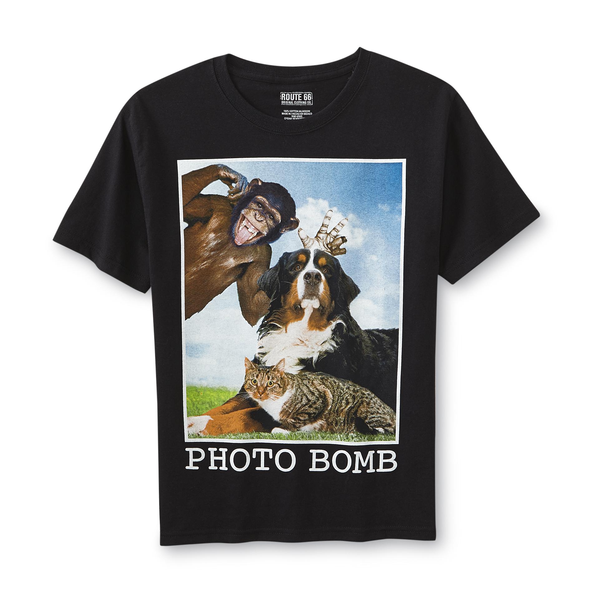 Boy's Graphic T-Shirt - Monkey  Dog & Cat