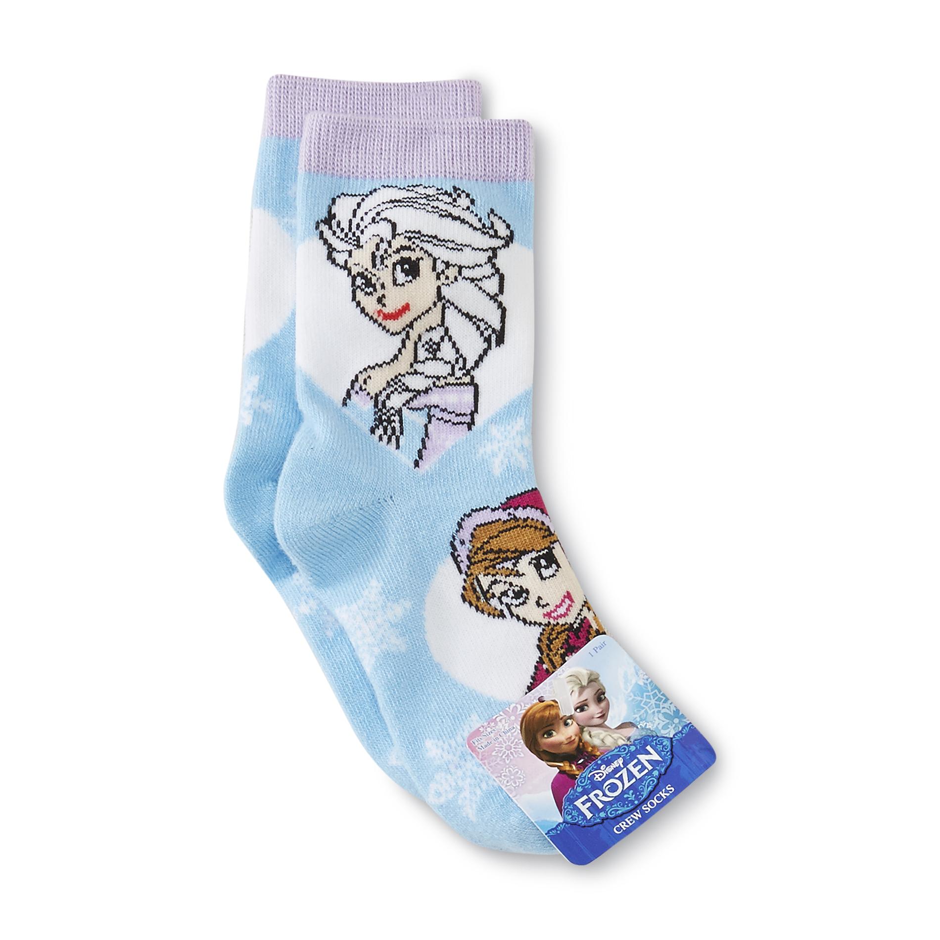 Disney Frozen Toddler Girl's Crew Socks Elsa & Anna