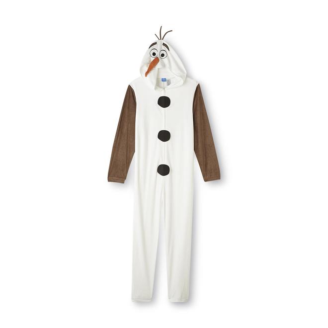 Disney Frozen Men's Hooded Union Suit Olaf Clothing, Shoes