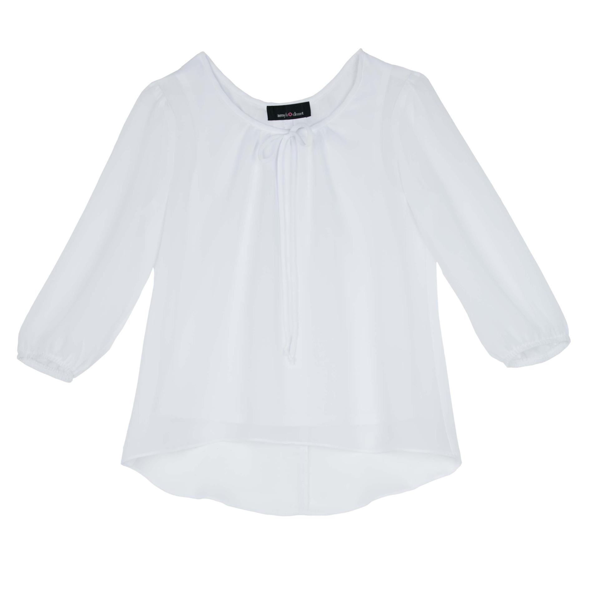 girls white dressy top