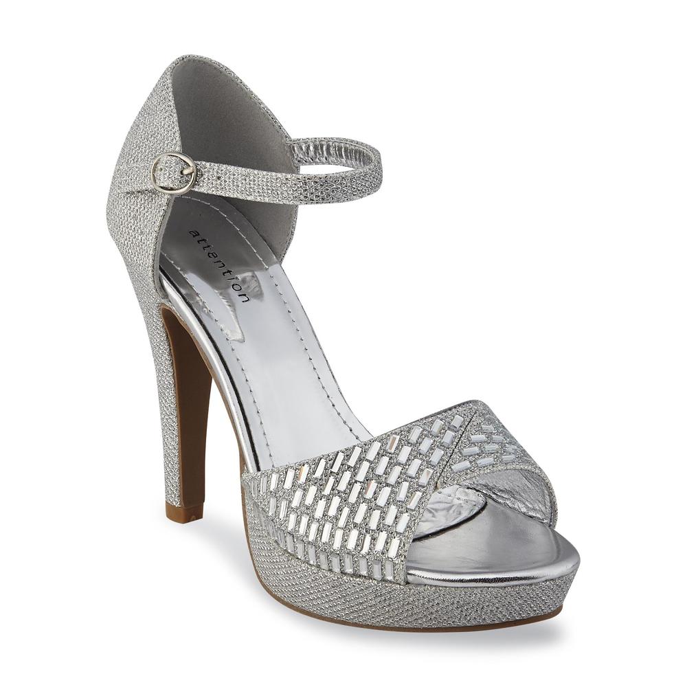 Women's Millary Silver Embellished High-Heel Sandals
