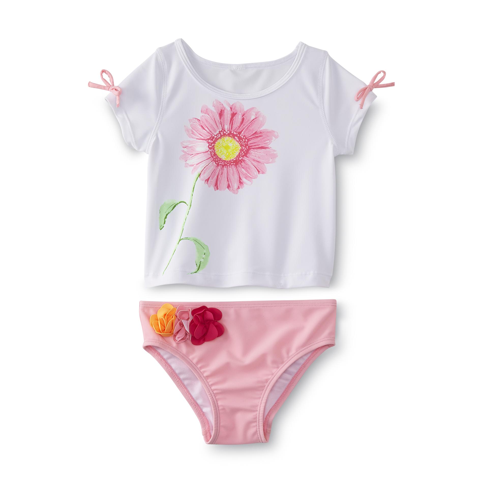 WonderKids Newborn, Infant & Toddler Girl's Rashguard & Bikini Bottoms
