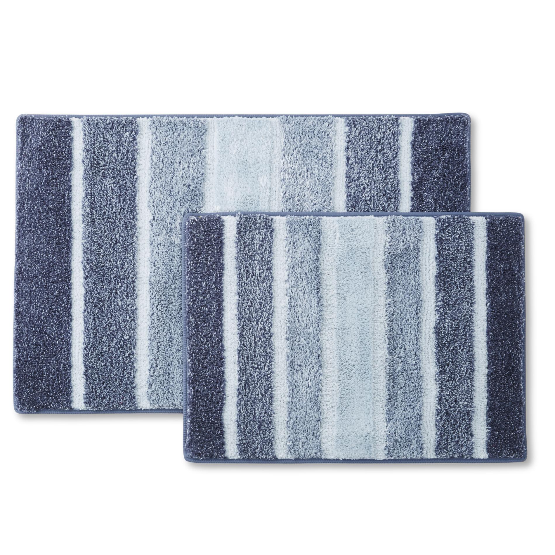 Colormate 2Pack Bath Rugs Ombre Striped Shop Your Way Online