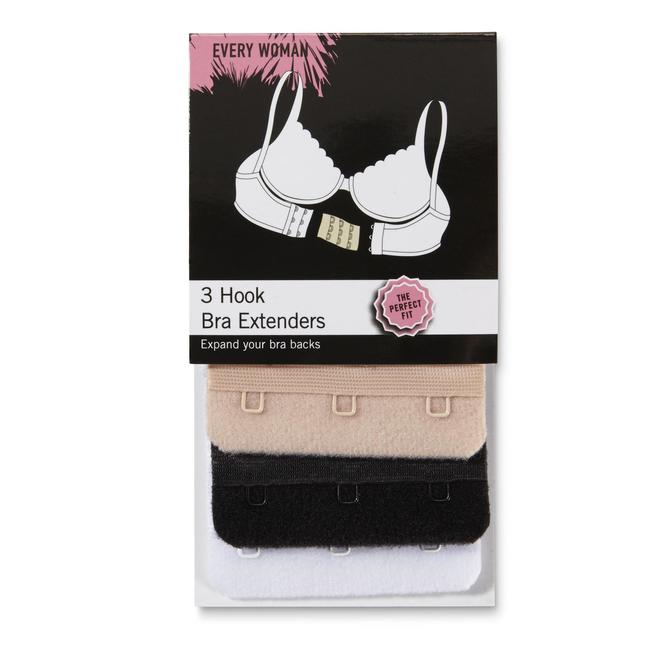Women's 3Pack 3Hook Bra Extenders