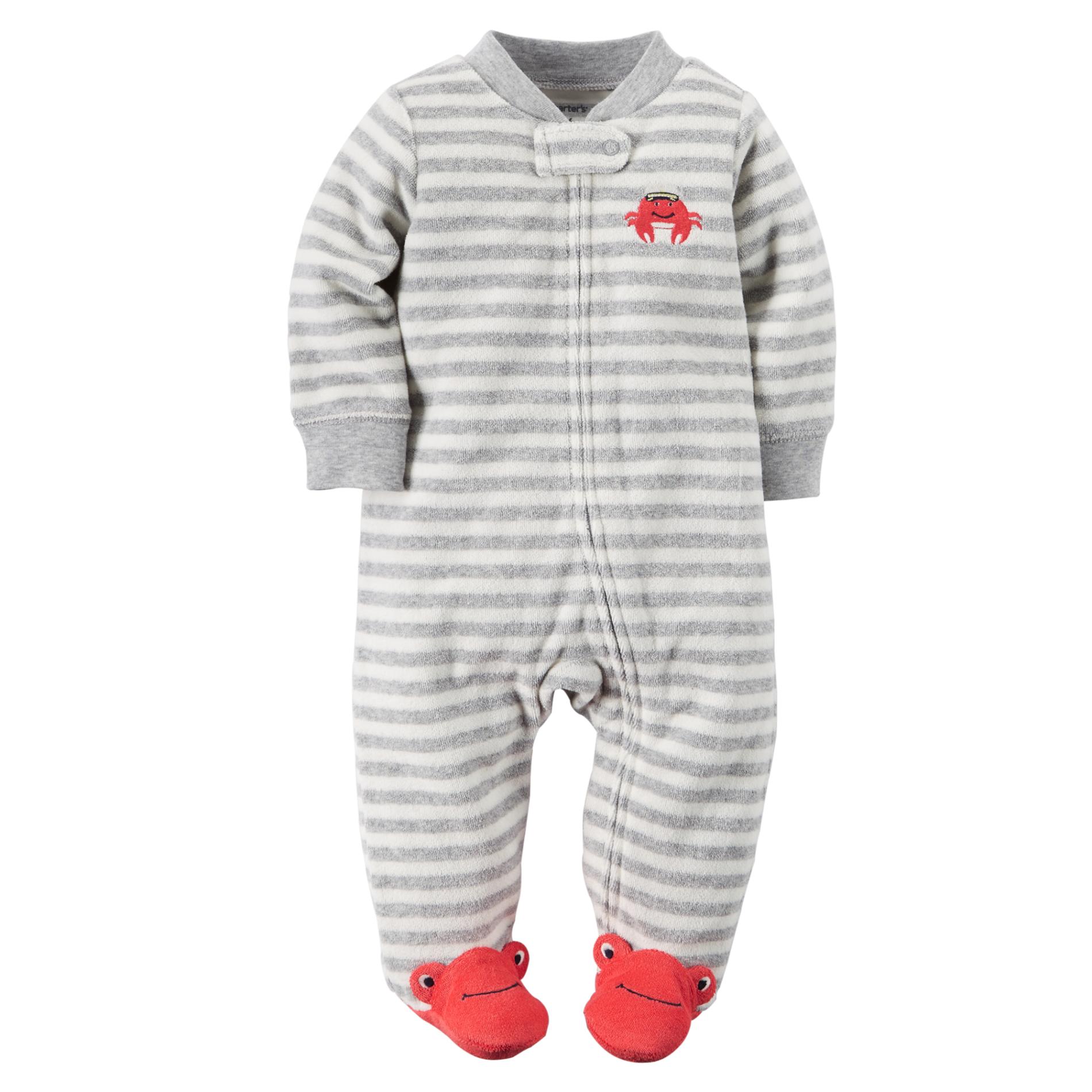 newborn boy footed pajamas