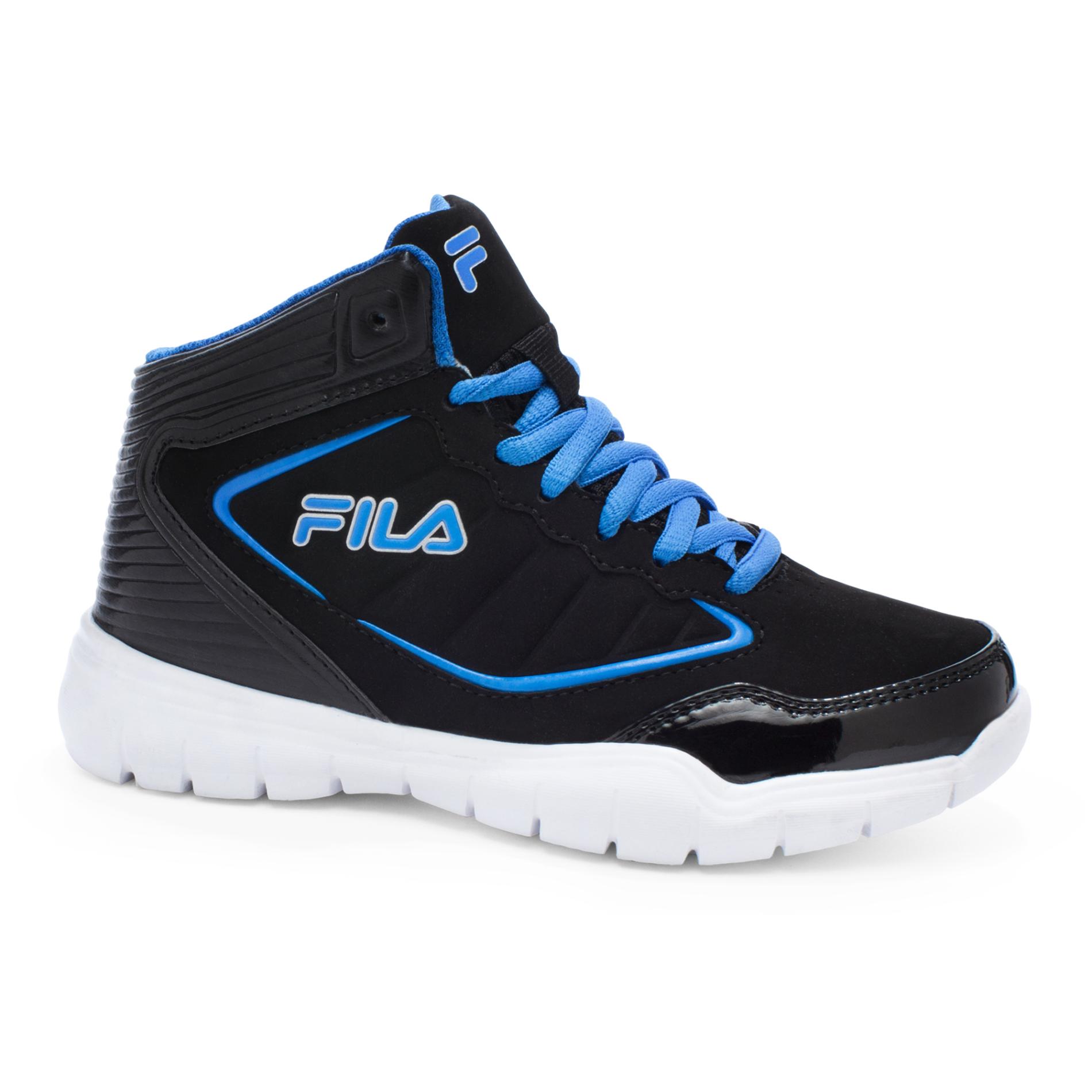 Fila Boy�s Status 2 Black/Blue/White HighTop Basketball