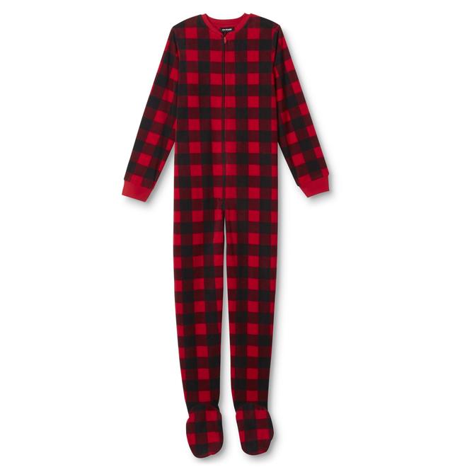 Joe Boxer Boys' Footed Sleeper Pajamas Plaid