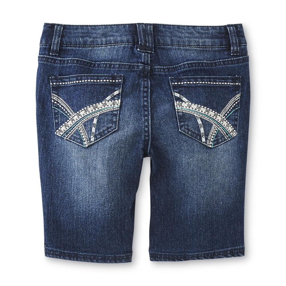 Girl's Embroidered Bermuda Shorts
