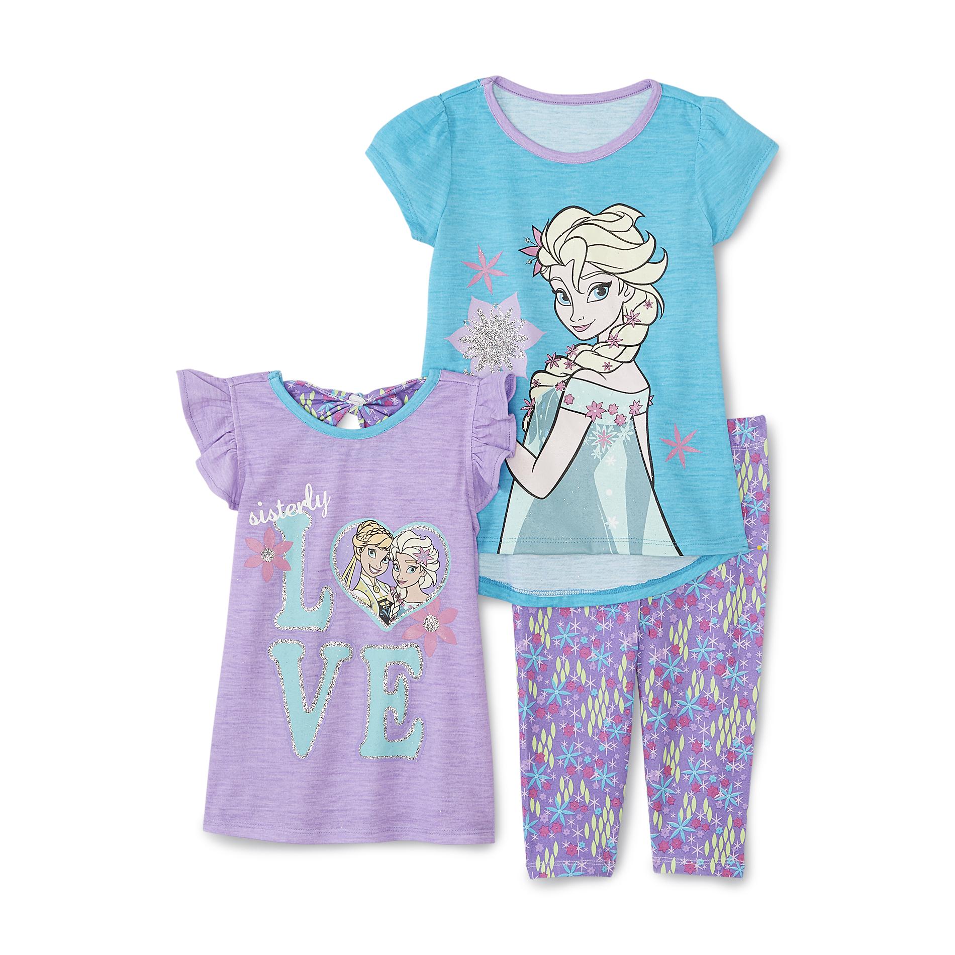 Frozen Toddler Girl's 2 T-shirts & Leggings