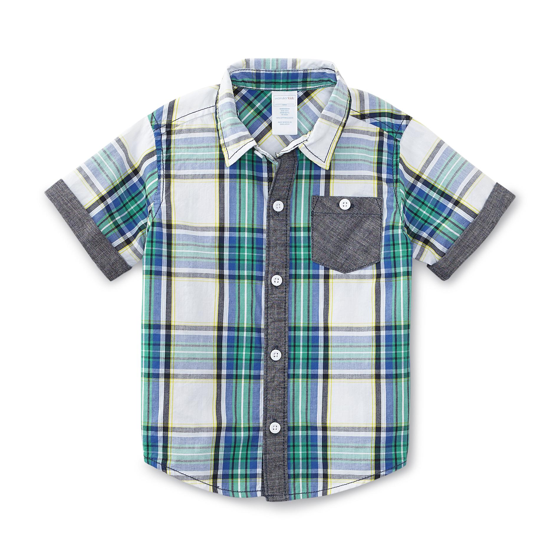 Infant & Toddler Boy's Poplin Shirt - Plaid