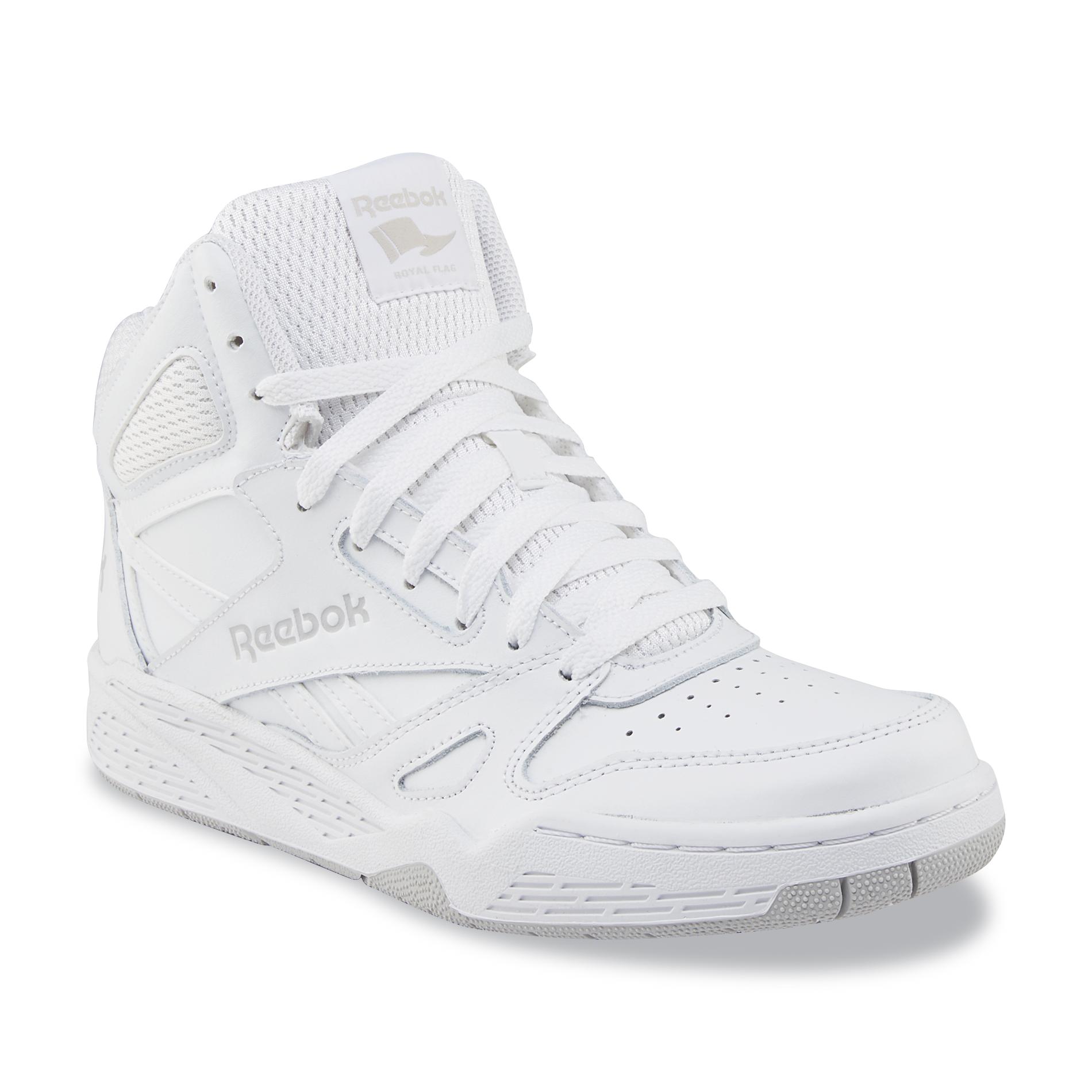 White High-Top Basketball Shoe 