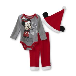 Disney Baby Mickey Mouse Newborn Boy's Outfit - My First Christmas