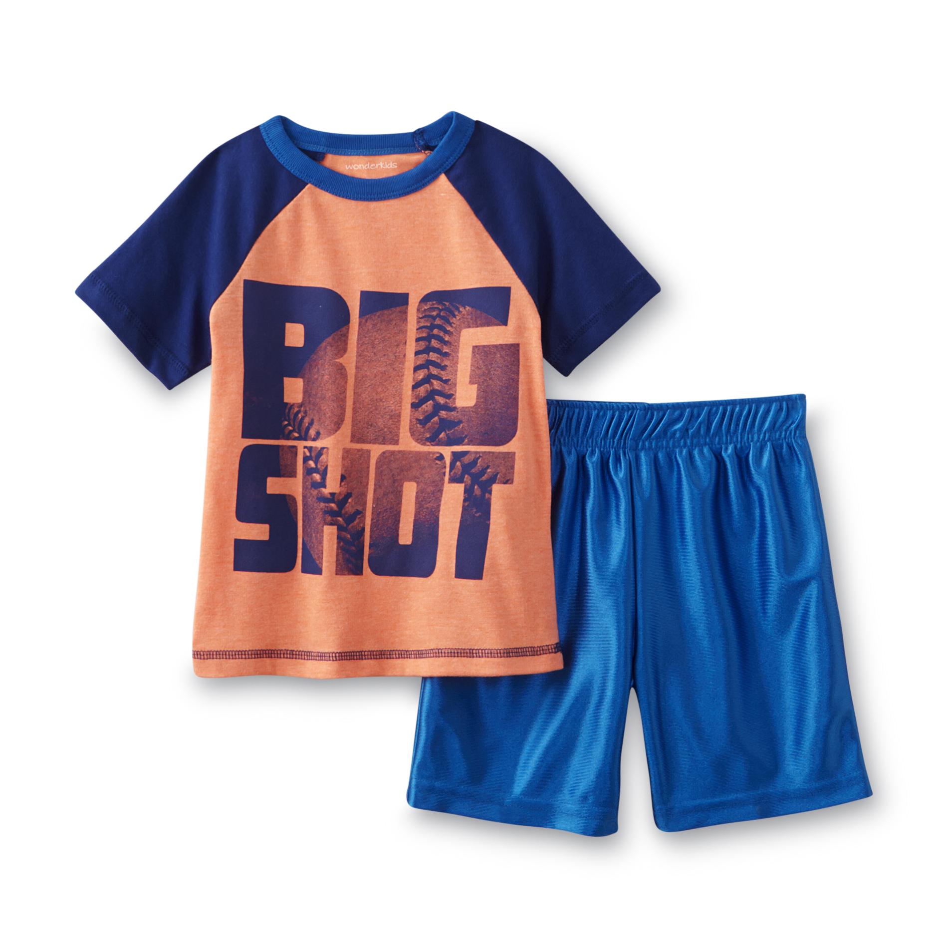 Infant & Toddler Boy's Graphic T-Shirt & Athletic Shorts - Big Shot