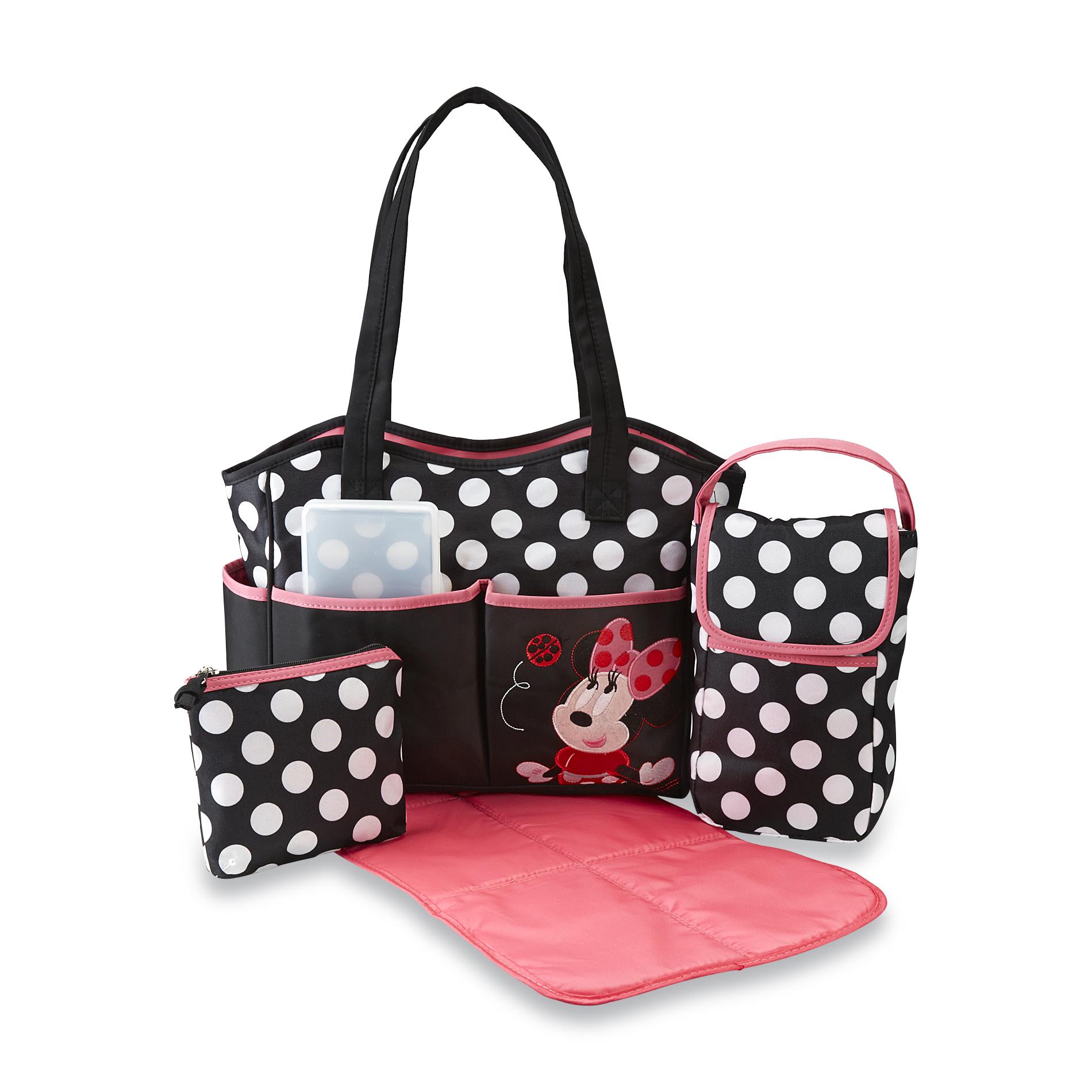 Disney Minnie Mouse Diaper Bag Set Ladybug