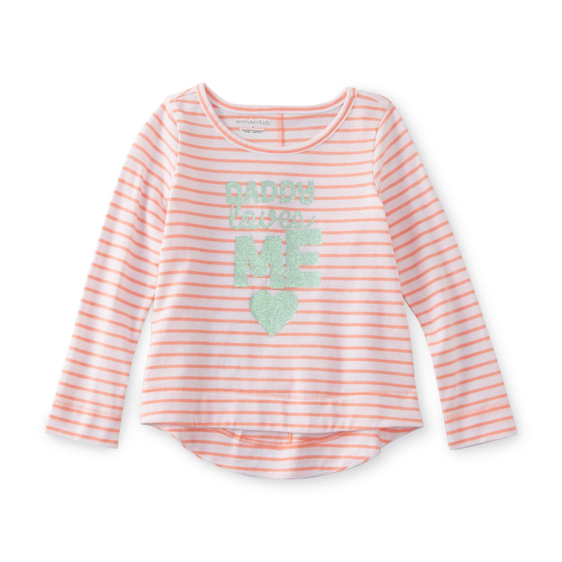Infant & Toddler Girl's Glitter Graphic T-Shirt - Striped