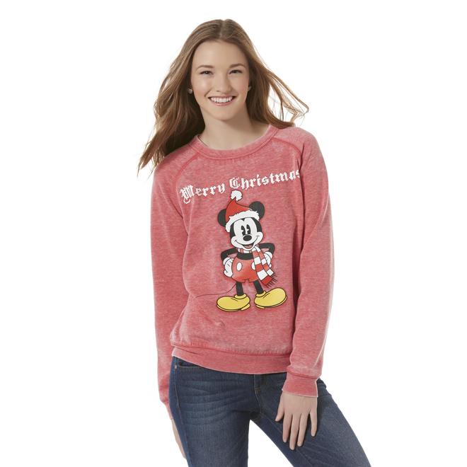 Disney Mickey Mouse Junior's Christmas Sweatshirt
