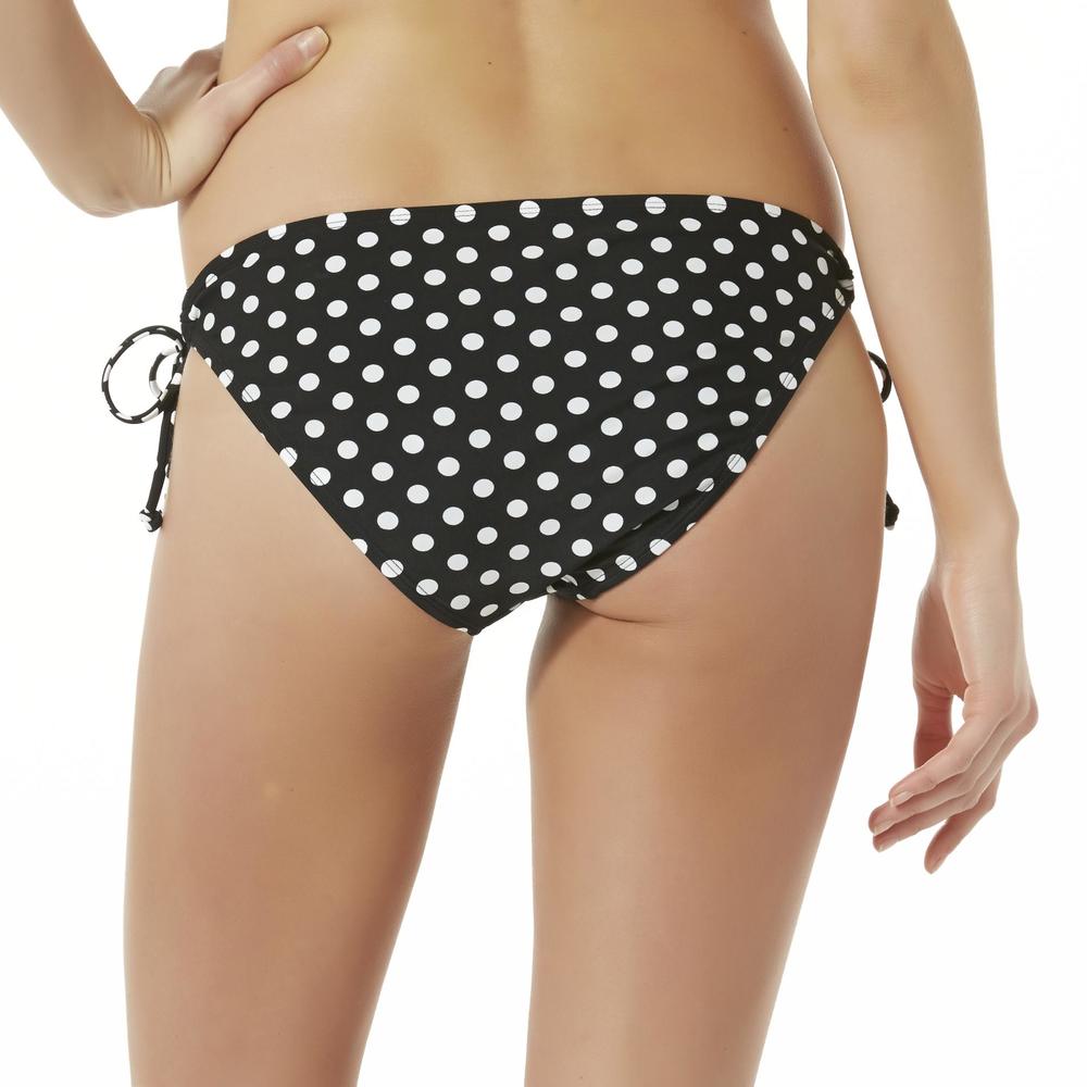 Women's Side-Tie Bikini Swim Bottoms - Polka Dot