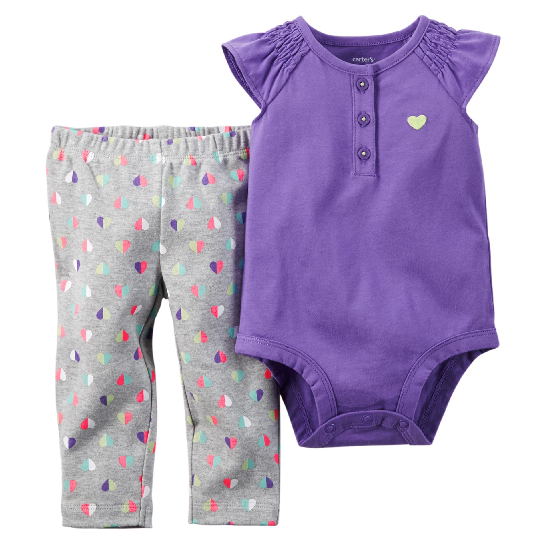 Carter's Newborn & Infant Girl's Bodysuit & Leggings - Hearts
